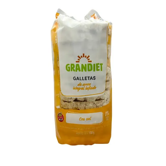 GALLETA DE ARROZ INTEGRAL CON SAL 100G · GRANDIET — Brota Almacén Natural Pergamino