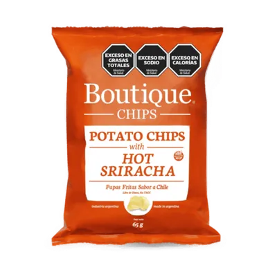 CHIPS HOT SRIRACHA X65G · BOUTIQUE CHIPS — Brota Almacén Natural Pergamino