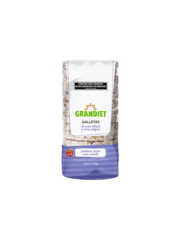 GALLETA DE ARROZ VAINILLA DULCE X100G · GRANDIET — Brota Almacén Natural Pergamino