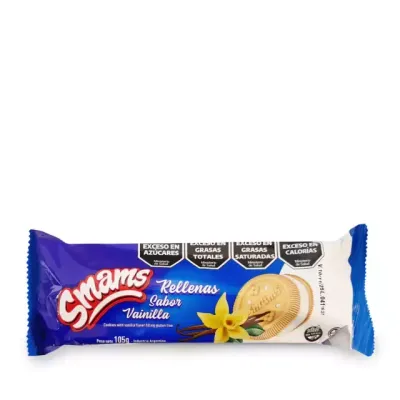 GALLETITAS RELLENAS DE VAINILLA X 105G · SMAMS — Brota Almacén Natural Pergamino