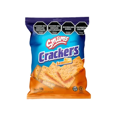 CRACKERS MIX DE SEMILLAS X 150G · SMAMS — Brota Almacén Natural Pergamino