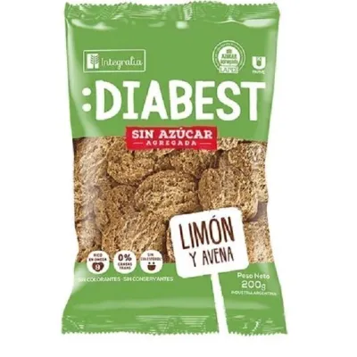 DIABEST DIETETICAS LIMON Y AVENA X200G · INTEGRALIA — Brota Almacén Natural Pergamino