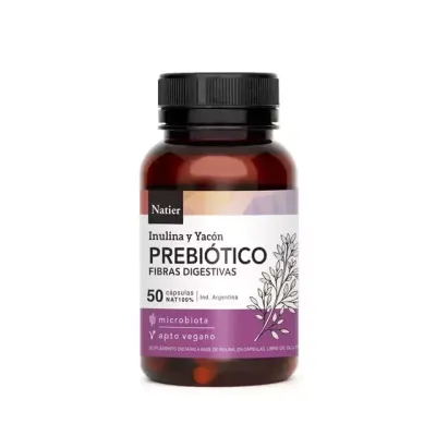 PREBIOTICO INULINA Y YACON X 50 CAPS · NATIER — Brota Almacén Natural Pergamino