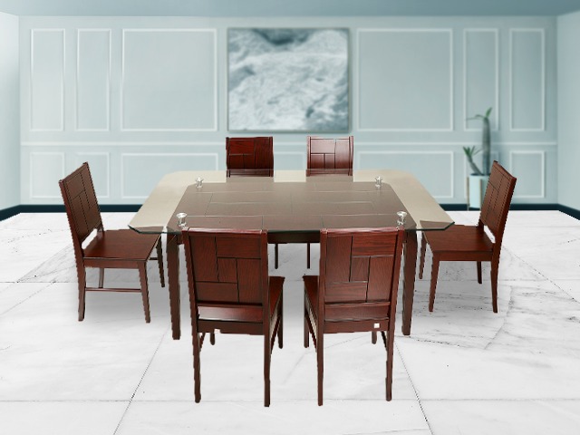 Blue Bell Dining Table-6 Seater