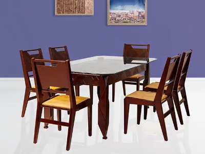 Jakson Dining Table 6 Seater(With Chair)