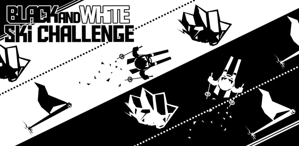 Black & white ski challenge