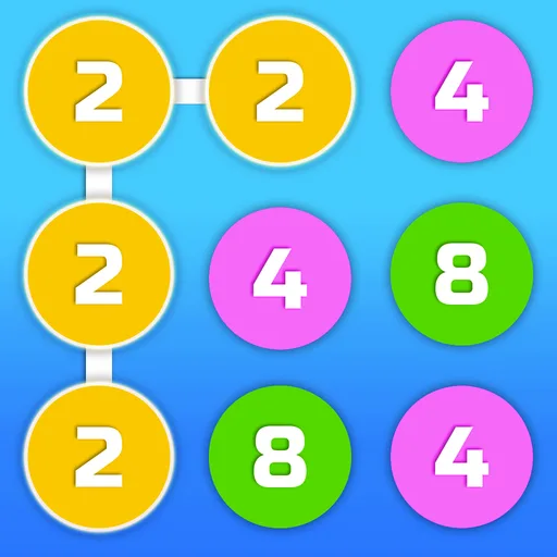 2-4-8 : link identical numbers