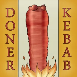 Doner Kebab :  salad, tomato