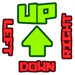 Right, left, up, down, reverse