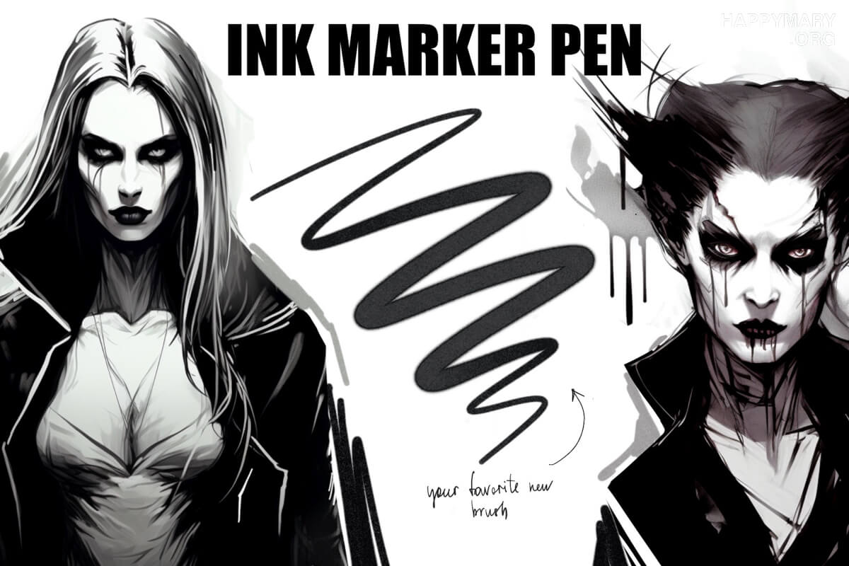 Ink Marker Brush preview 2