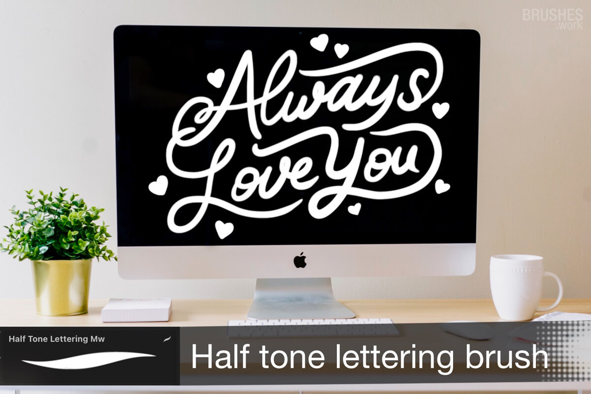 Half Tone Lettering preview 2