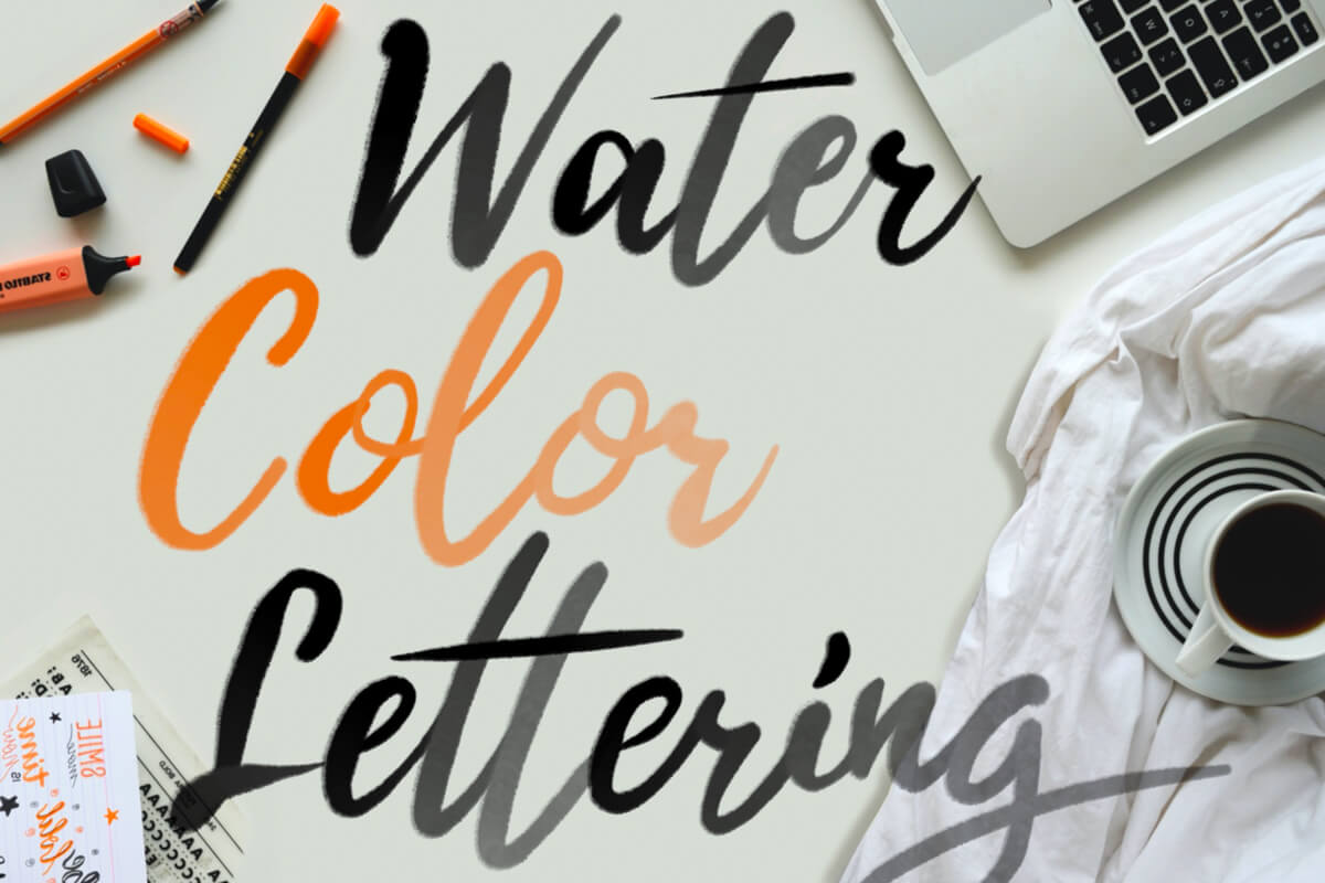 Watercolor Lettering preview 2