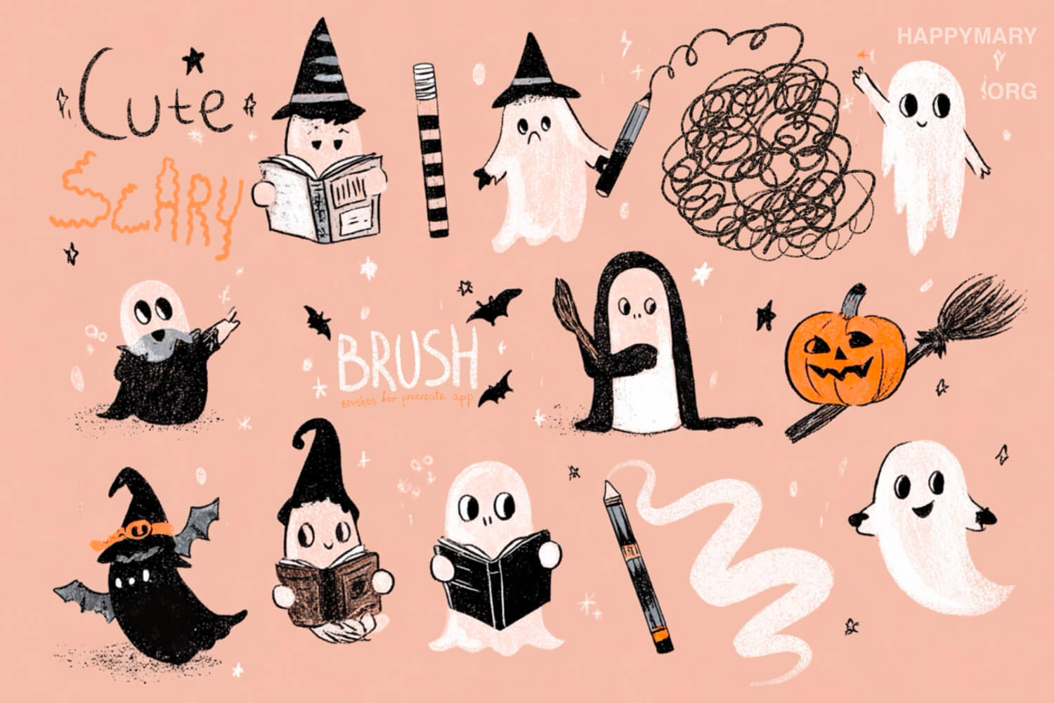 Cute Scary Brush preview 2