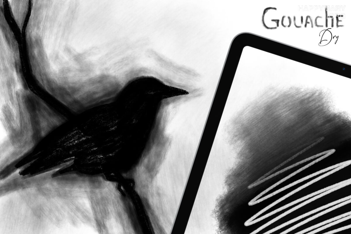 Gouache Dry Brush preview 2