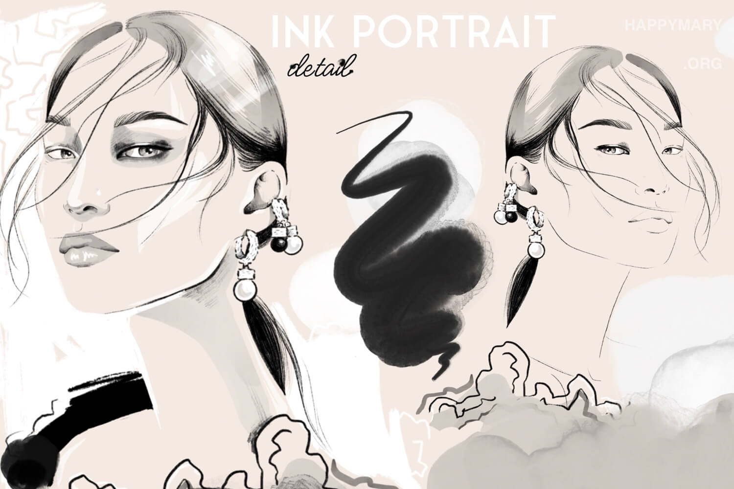 Ink Portrait Detail preview 2