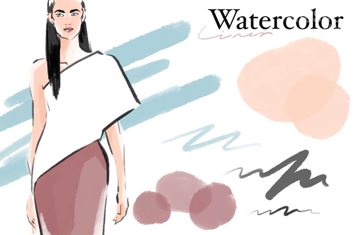 Watercolor Liner preview 3