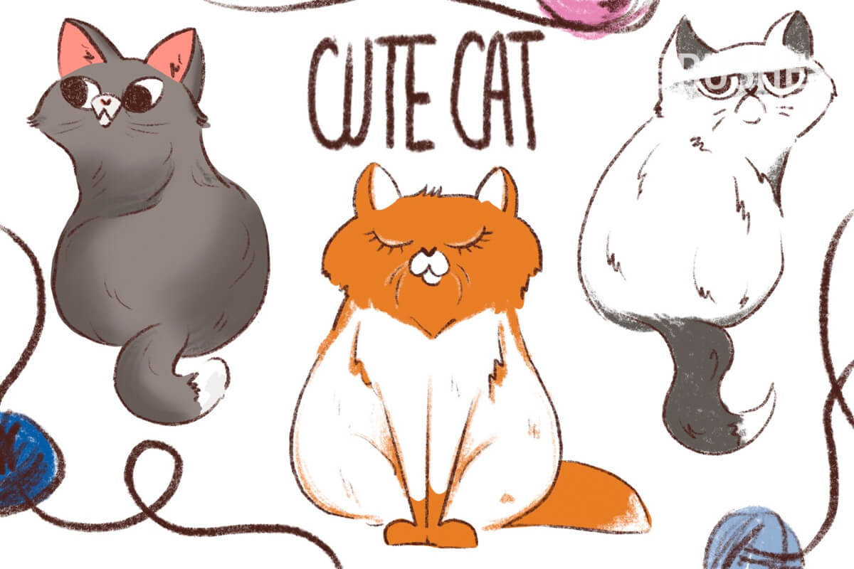 Cute Cat Set preview 2