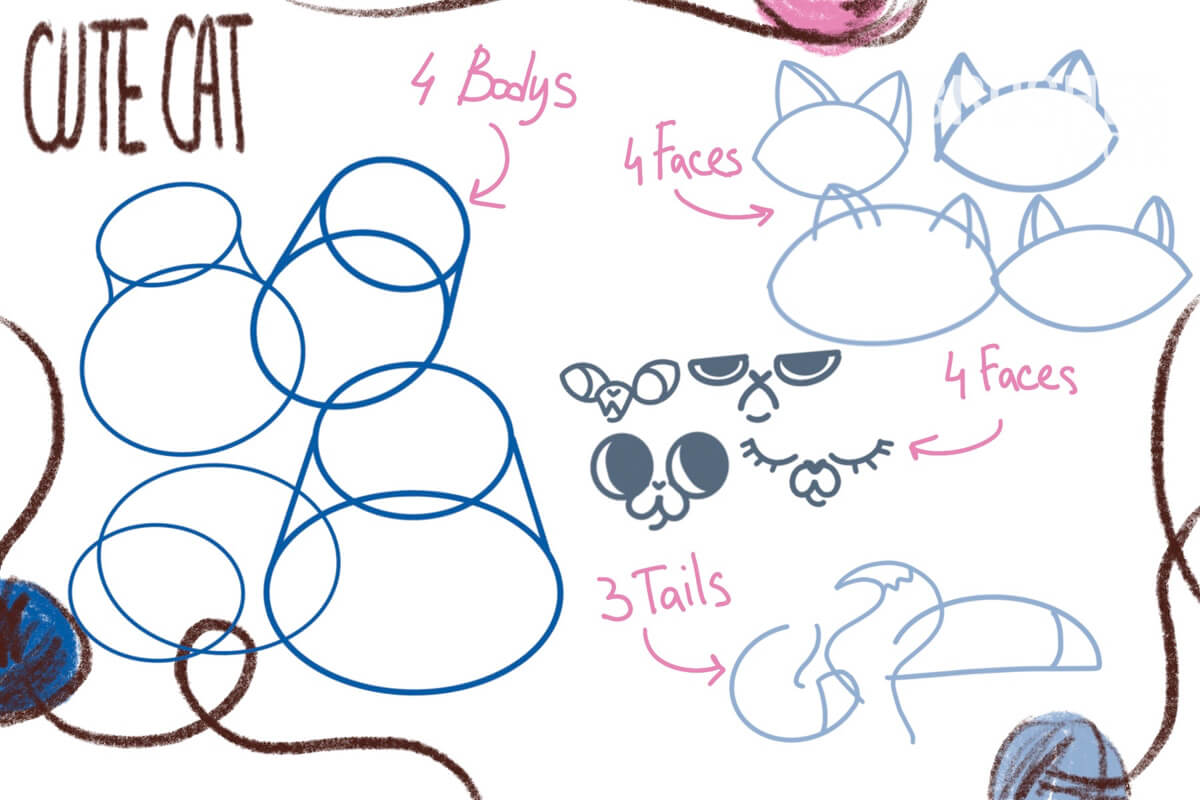 Cute Cat Set preview 6