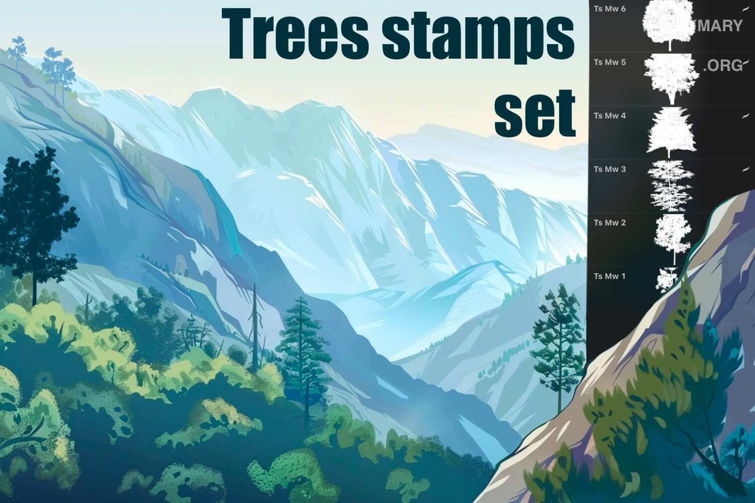 Trees Stamps Set