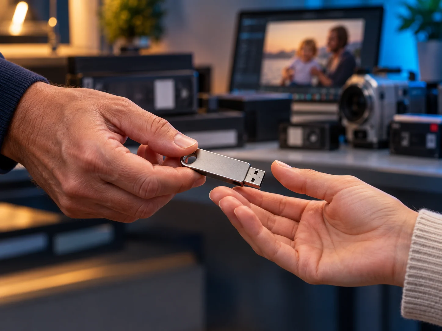 Réception de vos fichiers numérisés sur clé USB, disque dur ou téléchargement