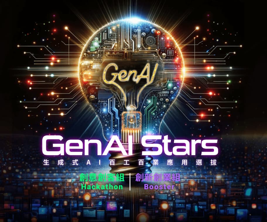 台大智活中心由國科會指導共同舉辦「GenAI Stars 生成式 AI 百工百業應用選拔」。