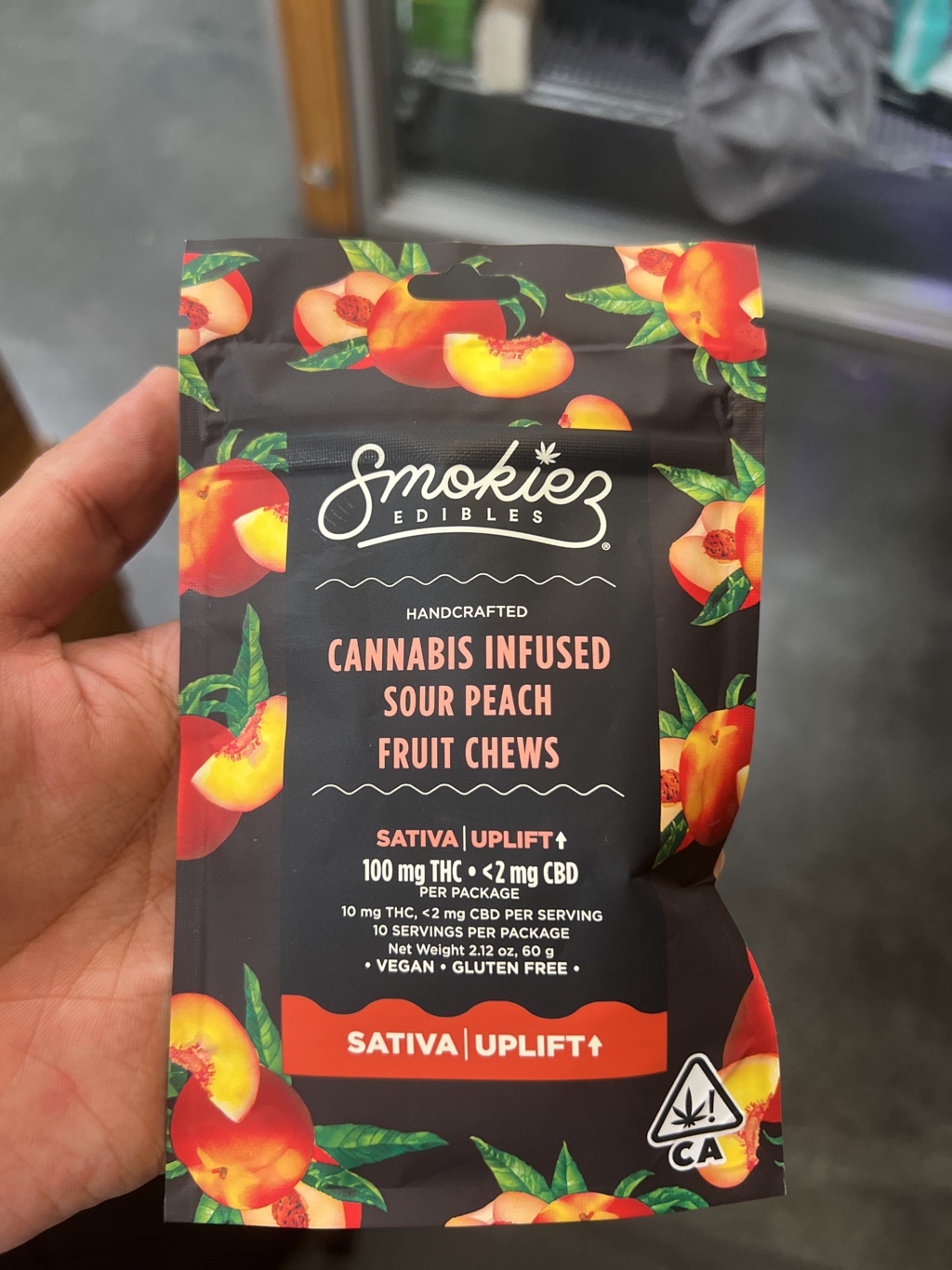 Cannabis Infused Sour Peach Fruit Chews
