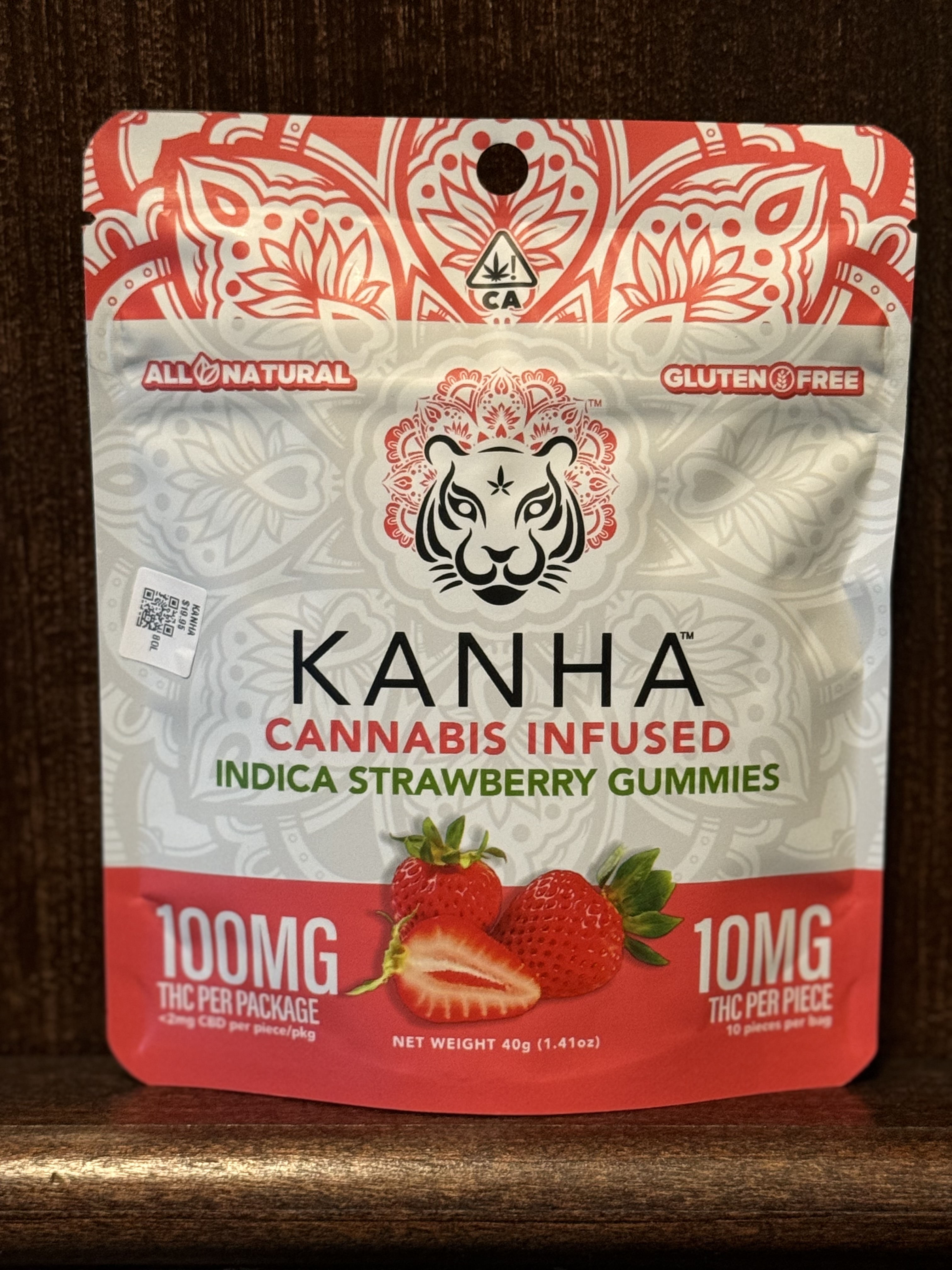 Kanha Cannabis Infused Indica Strawberry Gummies
