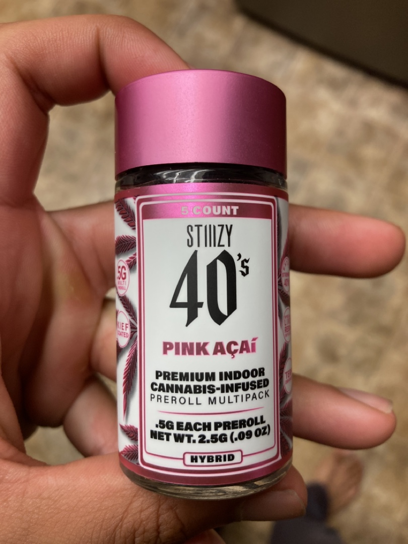 STIIIZY 40's Pink Açaí Premium Indoor Cannabis-Infused Preroll Multipack