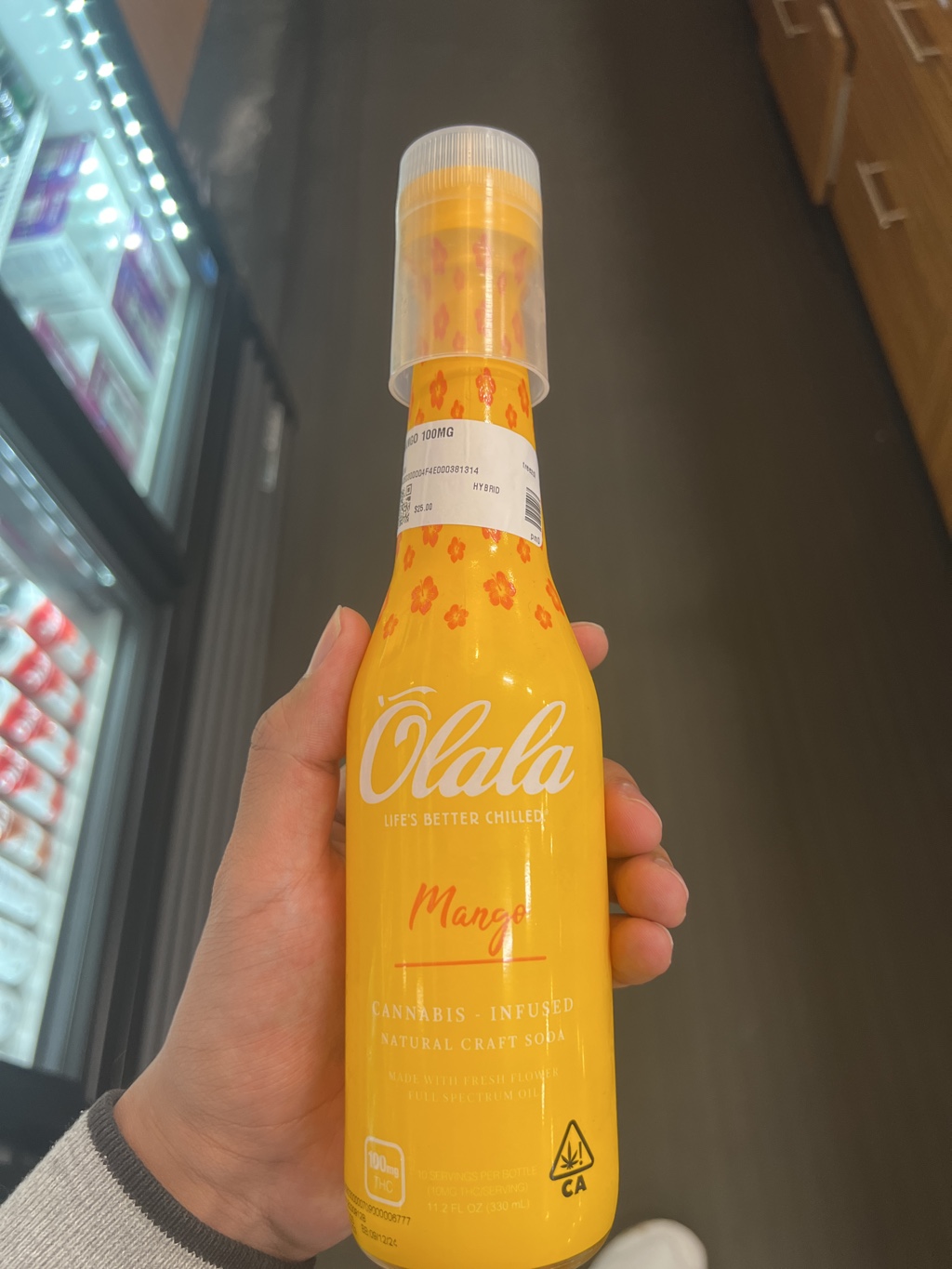 Olala Mango Cannabis-Infused Natural Craft Soda