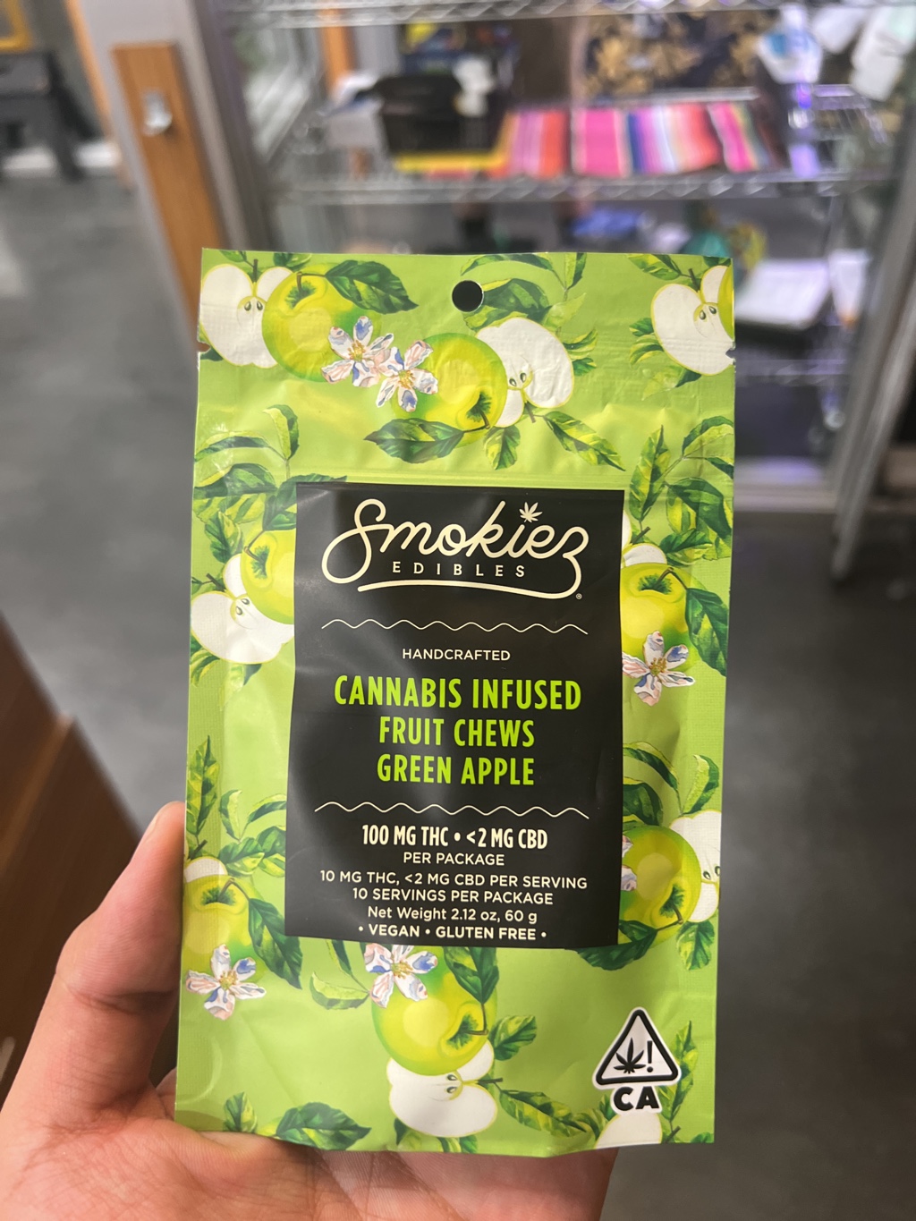 Cannabis Infused Fruit Chews, Green Apple