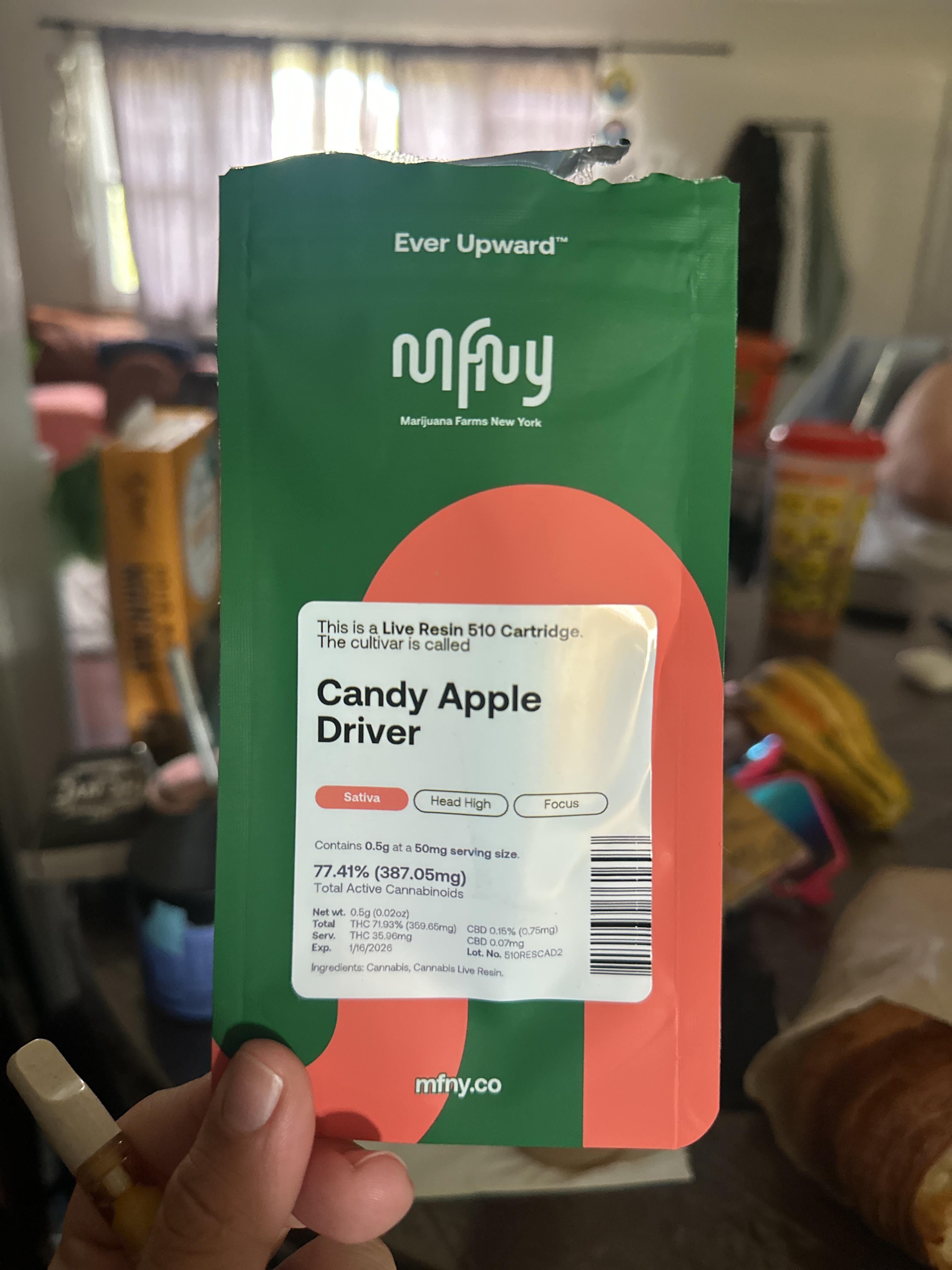 Candy Apple Driver Live Resin 0.5g Cartridge