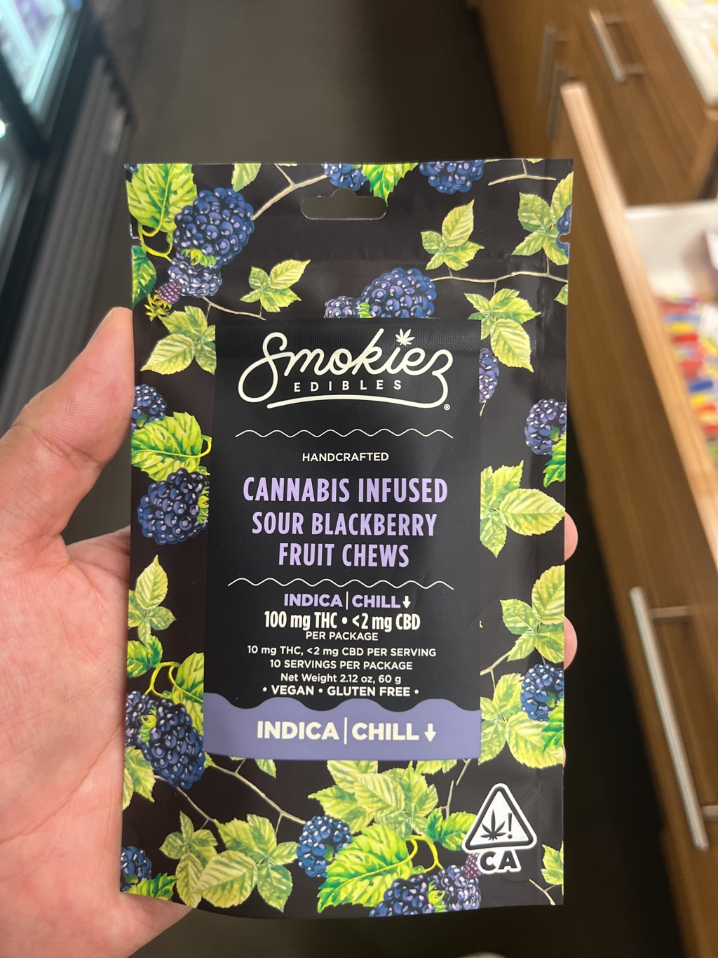 Smokiez Handcrafted 'Cannabis Infused Sour Blackberry Fruit Chews'