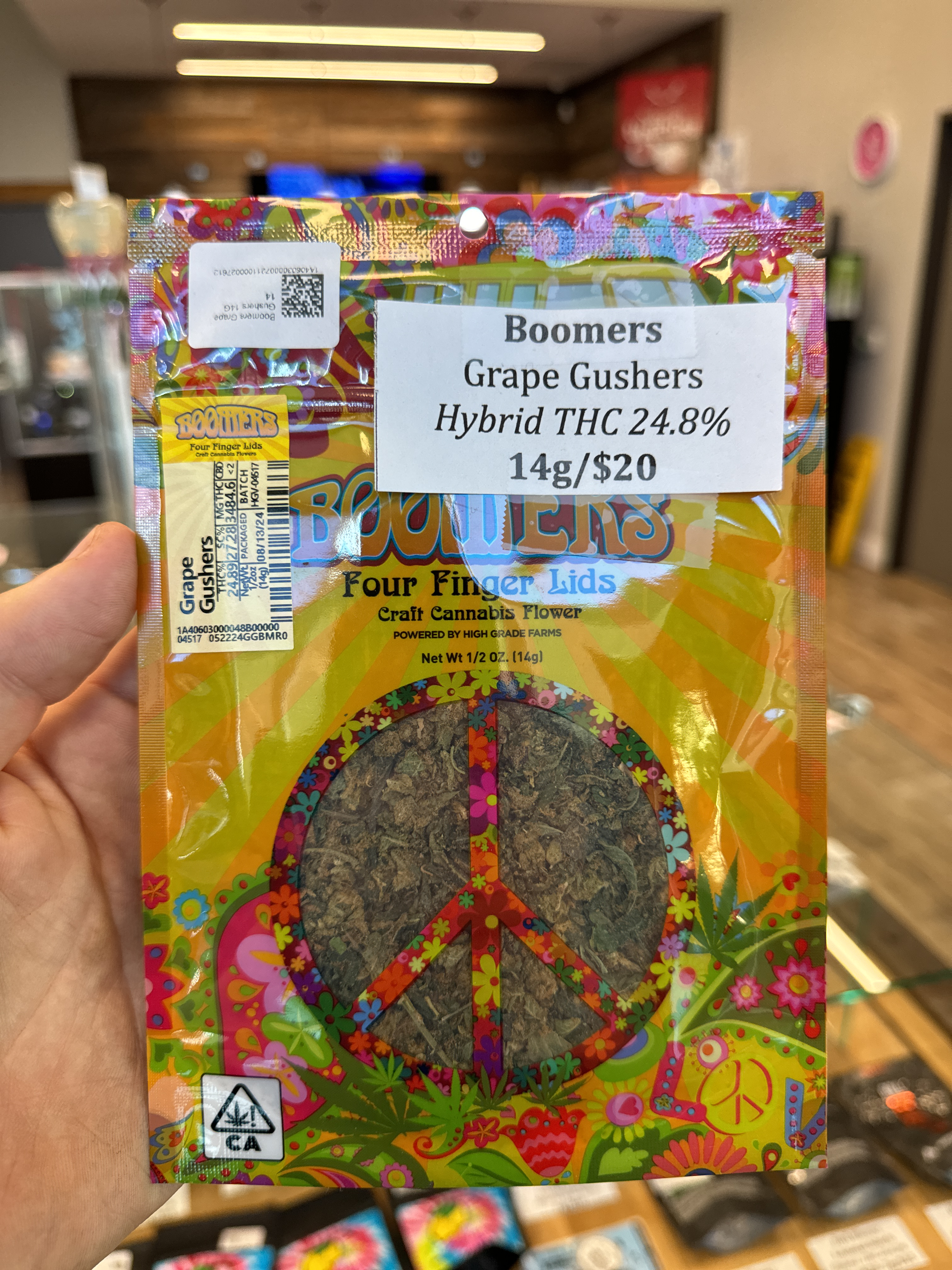 Four Finger Lids by Boomers