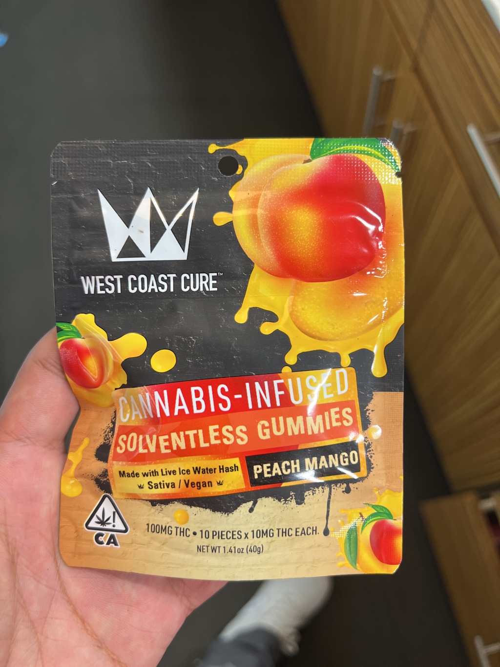 Cannabis-Infused Solventless Gummies - Peach Mango