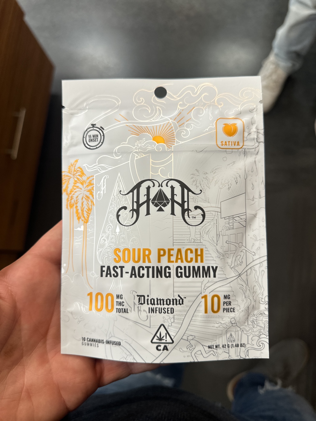 Sour Peach Fast-Acting Gummy