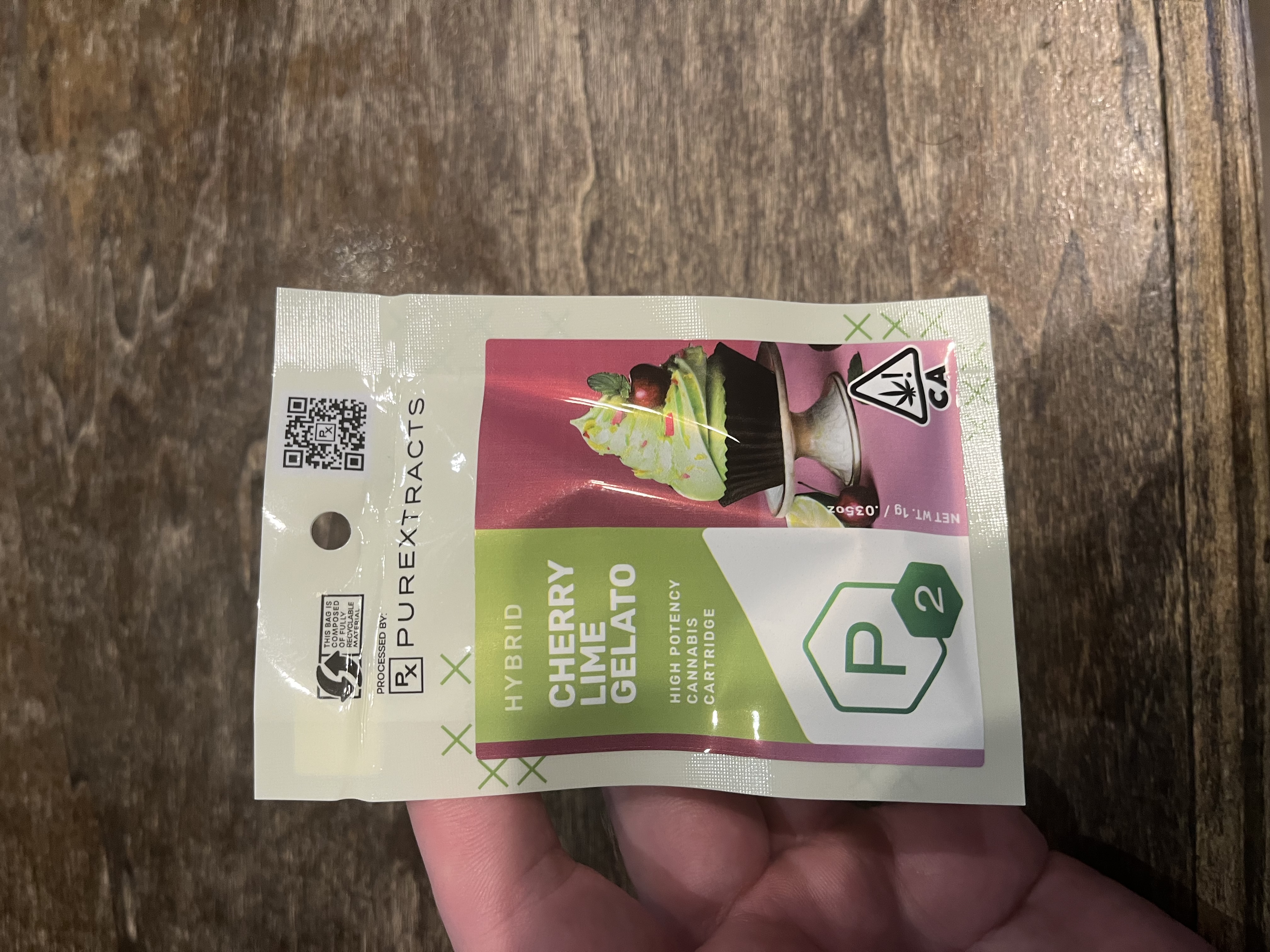 Cherry Lime Gelato High Potency Cannabis Cartridge