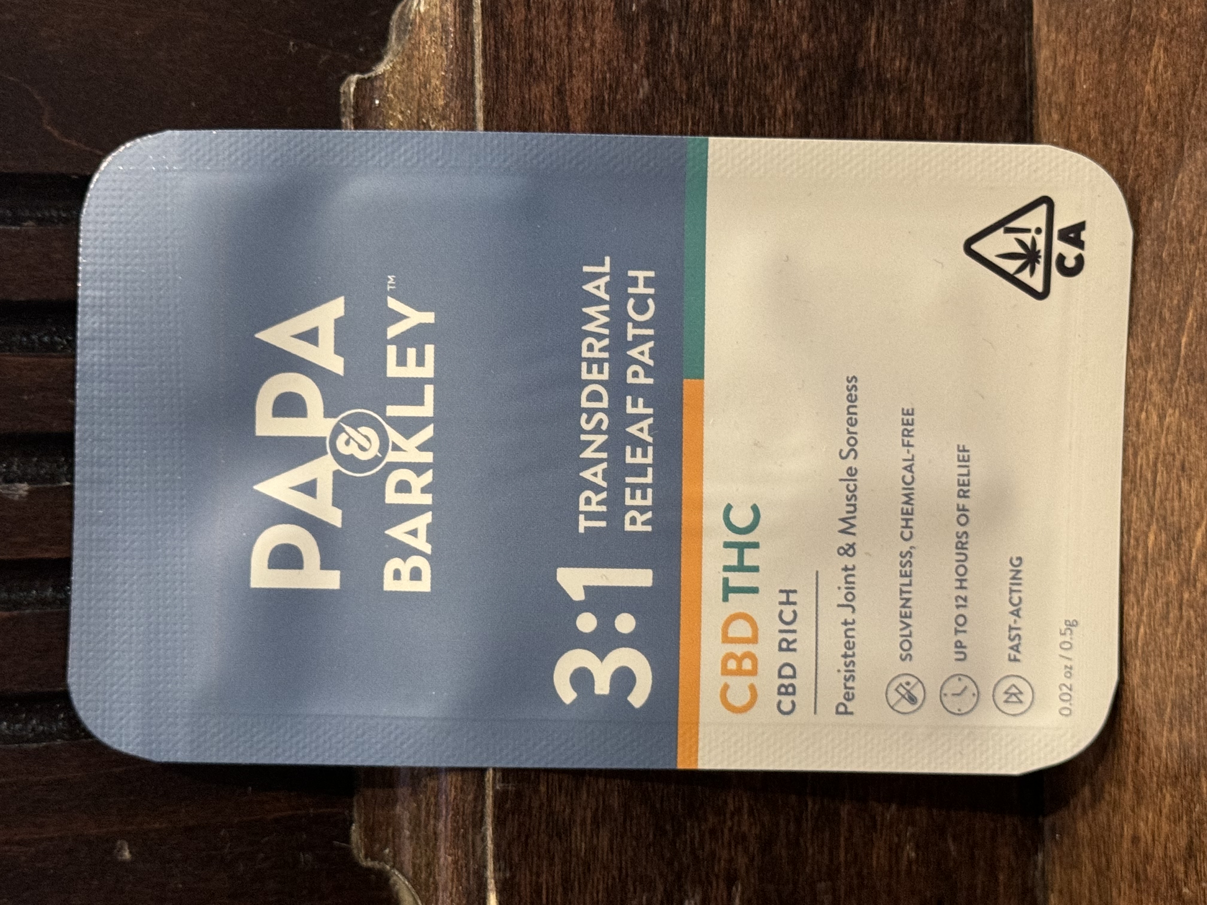 3:1 Transdermal Releaf Patch
