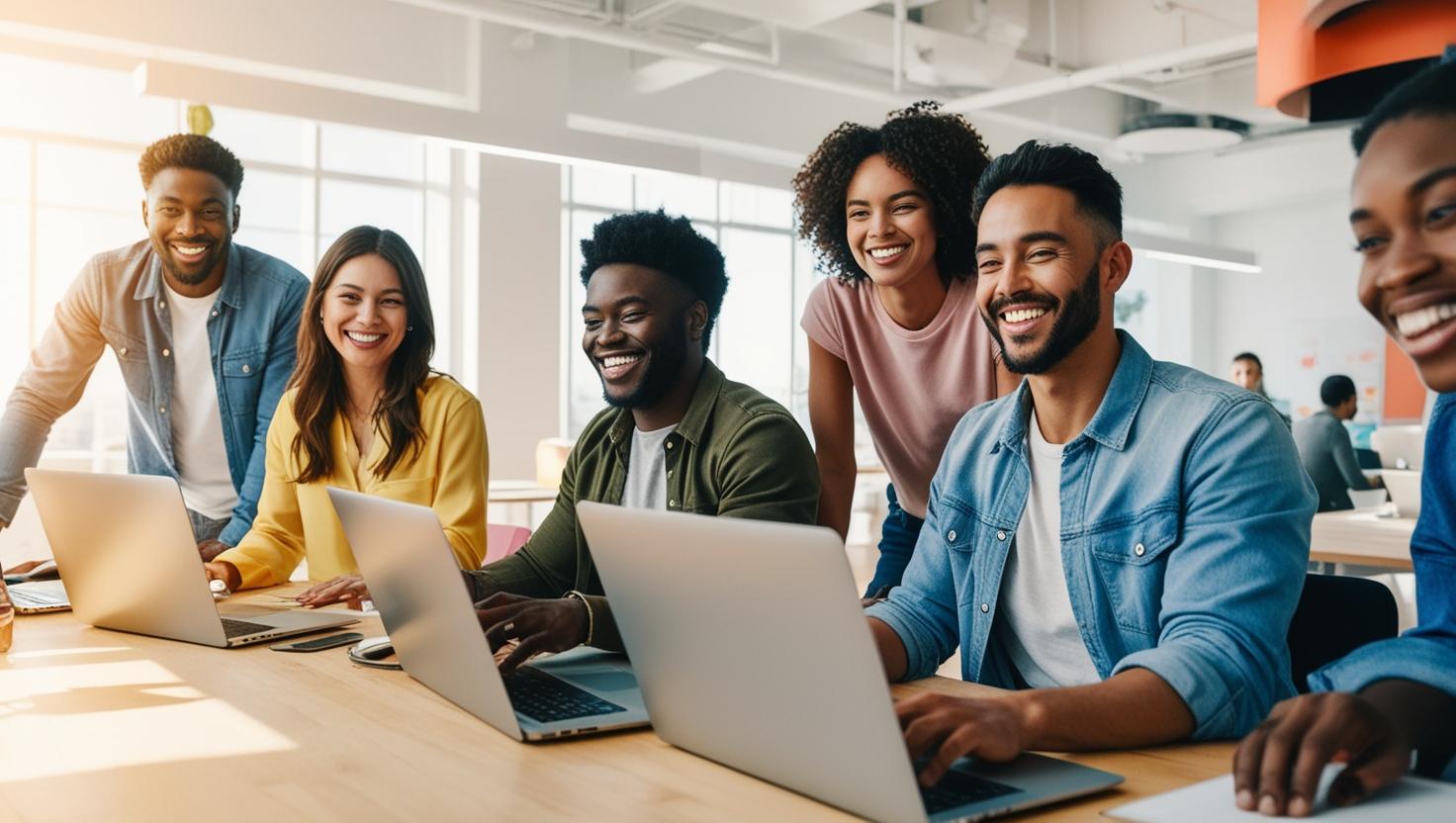A group of remote workers are using a free time tracker and they seem to be really happy
