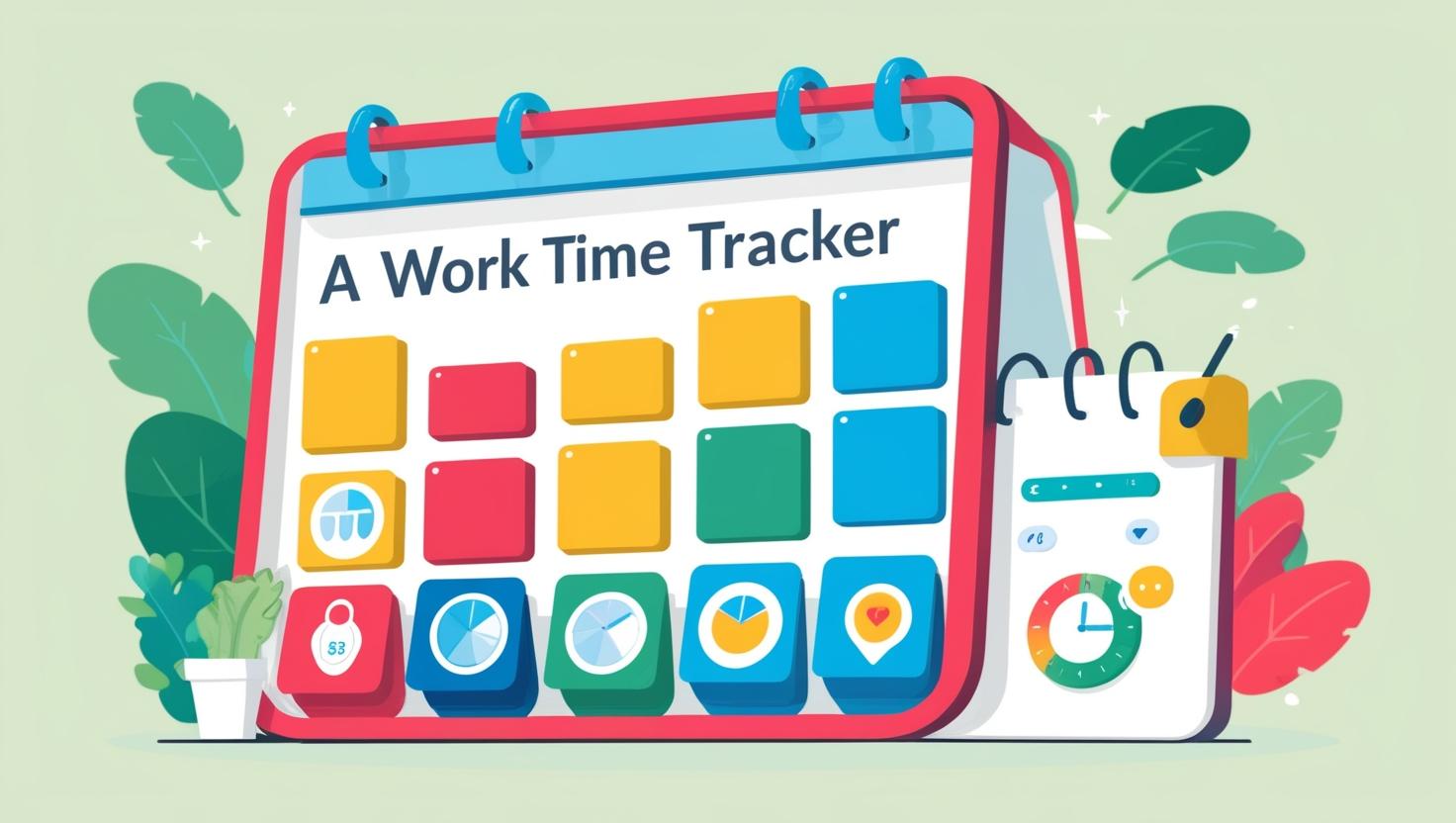 An illustration of a time tracker being shown as a calendar
