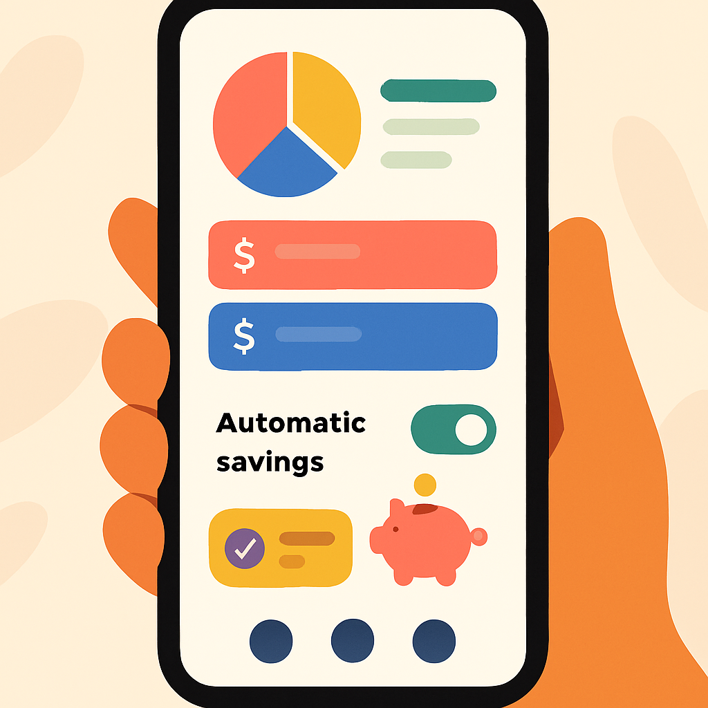 Budgeting app with automated savings feature