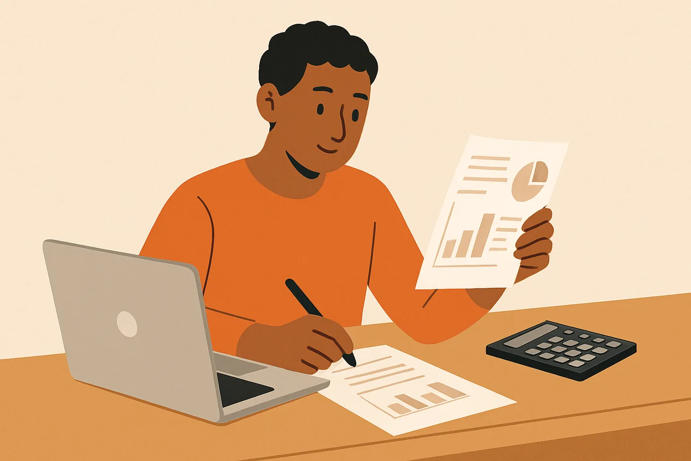 Person conducting a weekly money review