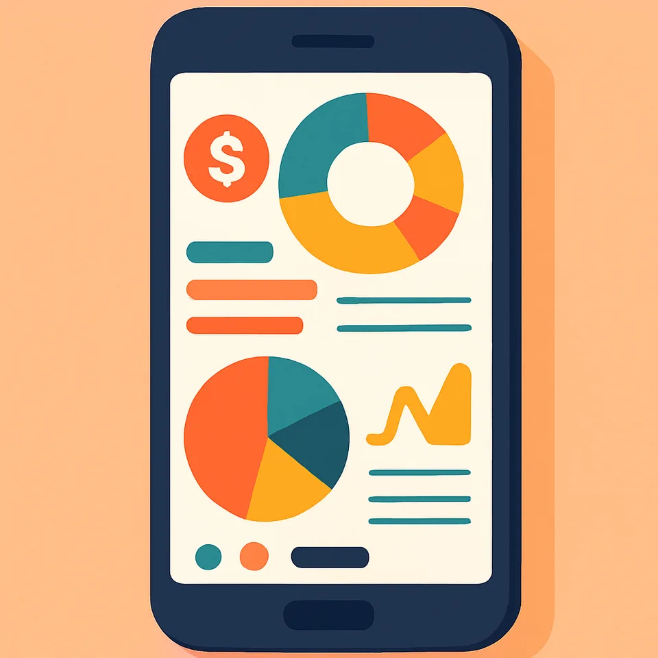 Budgeting app on smartphone