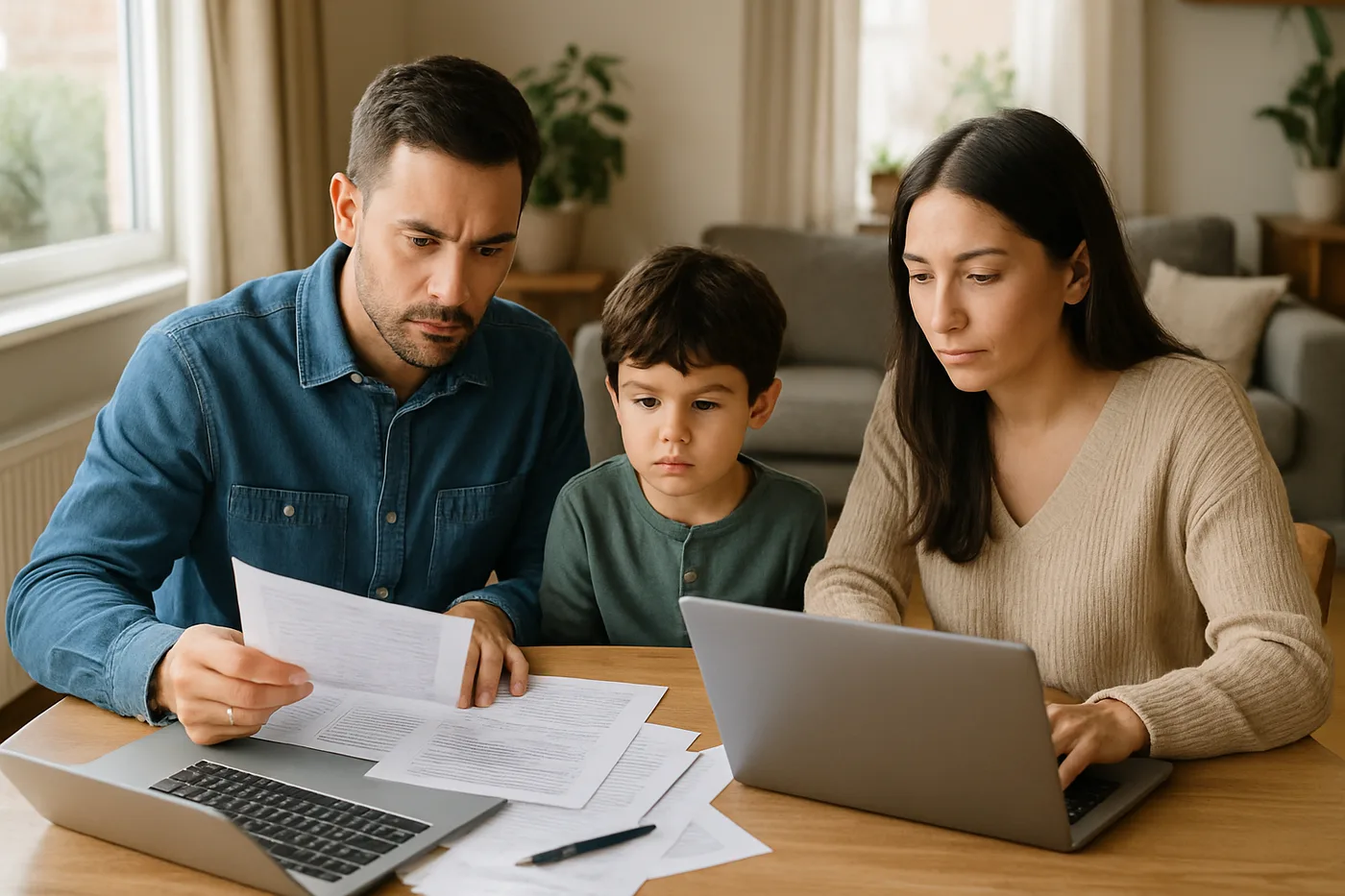 Family conducting a subscription audit