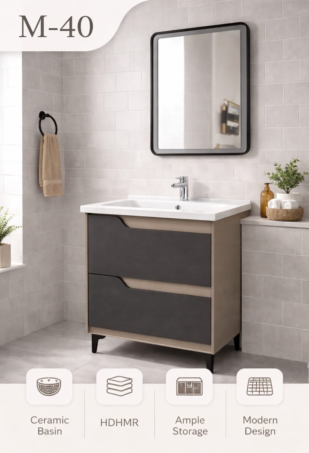 Vanity Cabinet M - 40 by Katy – Buy online at Build Bharat Mart