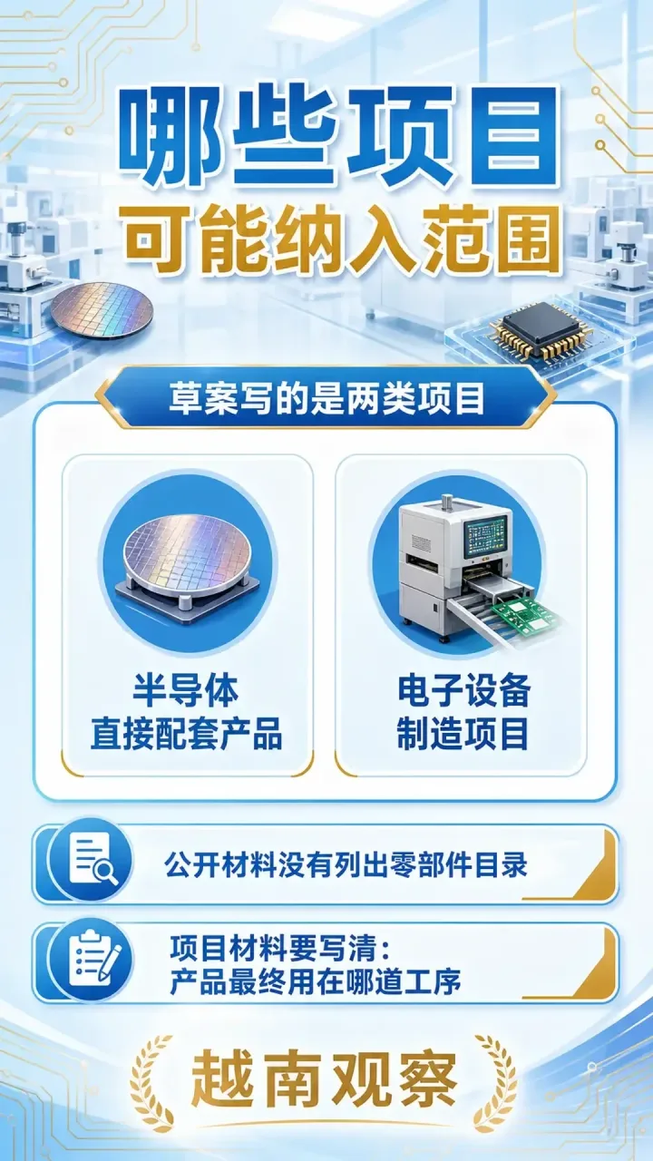 # 胡志明市正征求半导体配套项目扶持意见