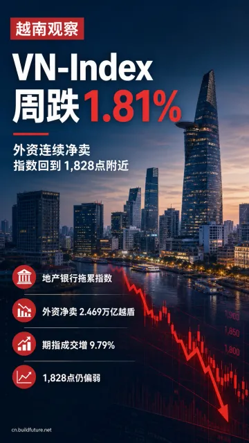# 越南股市周回顾｜VN-Index 跌回 1,828 点，外资继续撤出，期指成