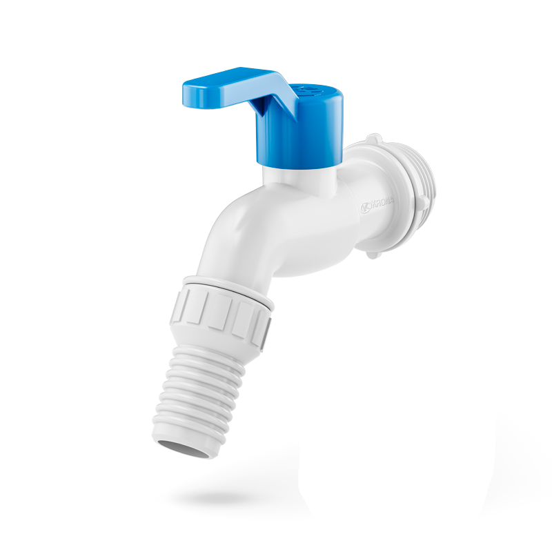 Torneira de Parede para Jardim e Tanque em PVC Esfera 1/2"