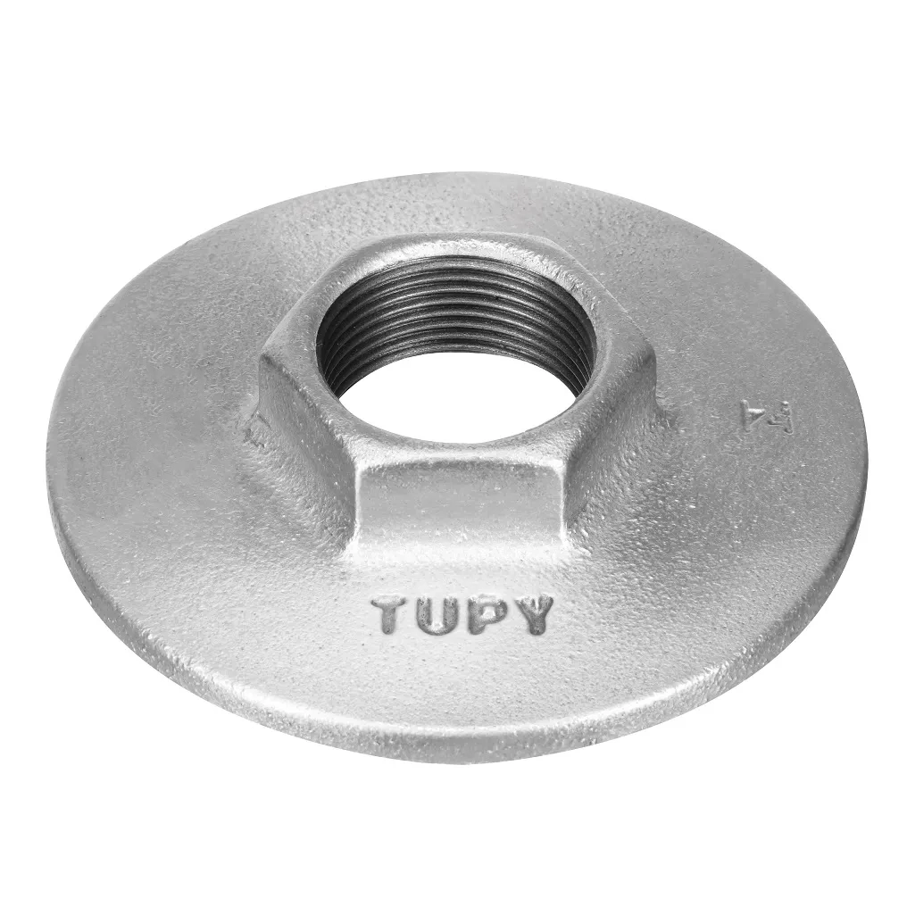 Flange Sextavada em Ferro Galvanizado - 1,1/2"