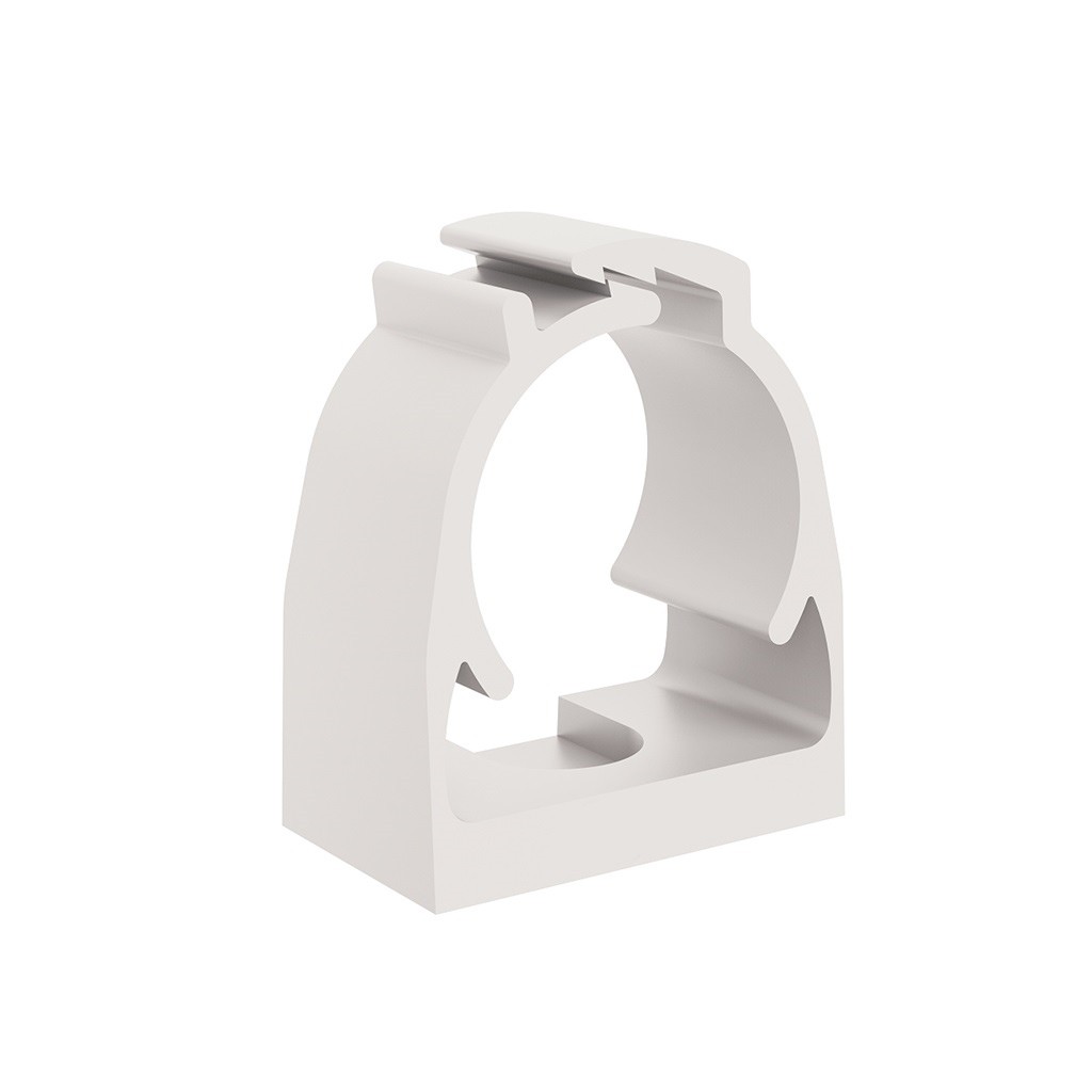 Abraçadeira Click Branca 3/4" para Tubulações