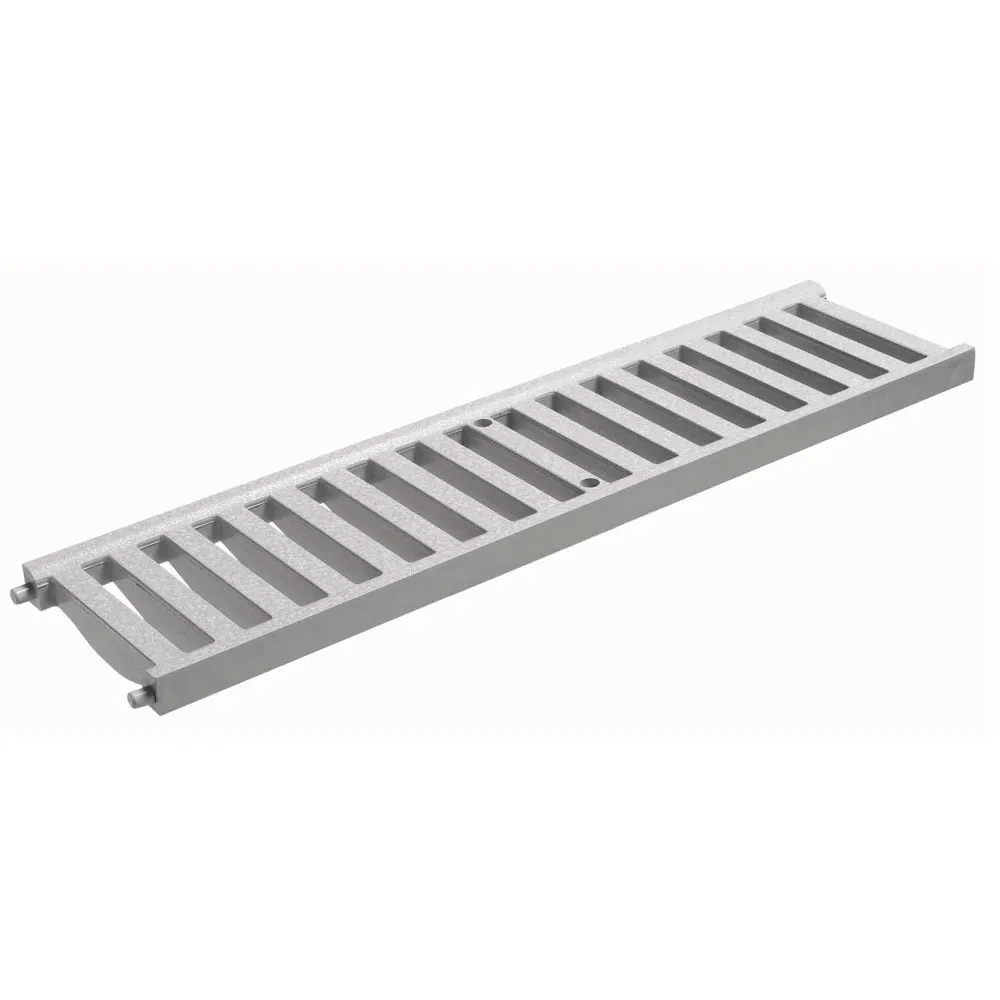 Grelha de Piso Cinza 13x50cm para Áreas Externas